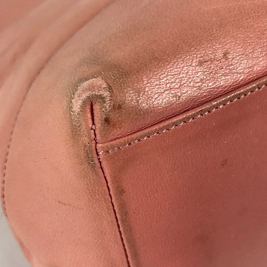 CHANEL Tote Bag leather pink Shoulder Bag CC COCO Mark Women Used Authentic