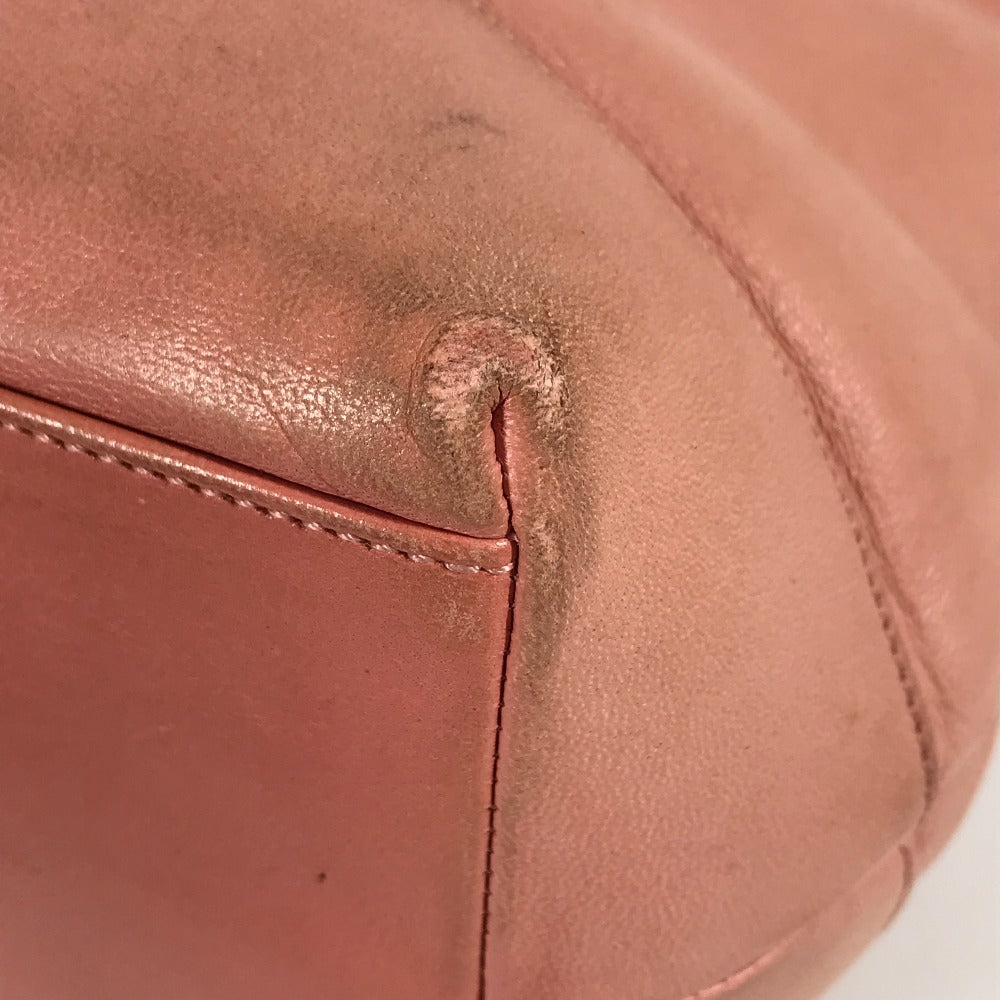 CHANEL Tote Bag leather pink Shoulder Bag CC COCO Mark Women Used Authentic