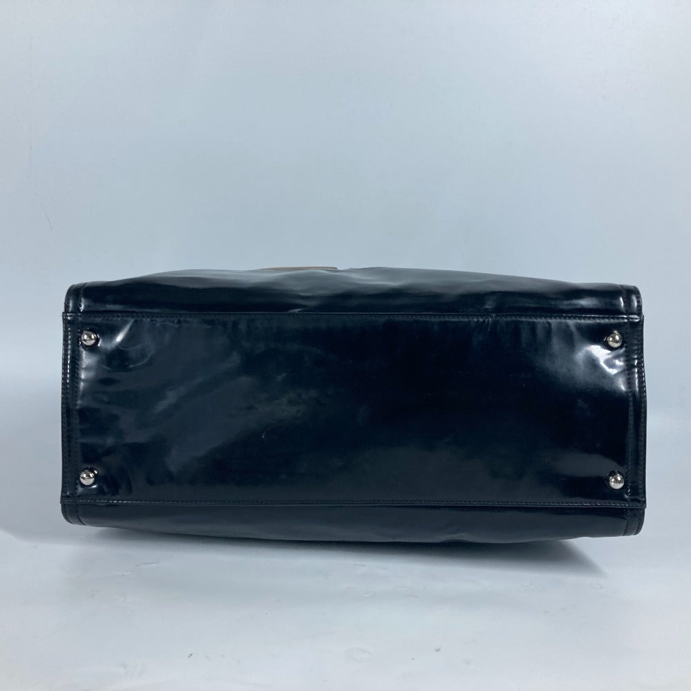 CHANEL Shoulder Bag enamel black CC COCO Mark Shoulder Bag Lipstick Women Used Authentic