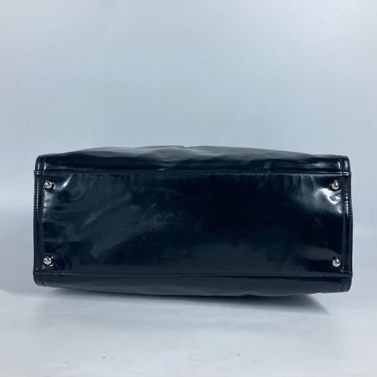 CHANEL Shoulder Bag enamel black CC COCO Mark Shoulder Bag Lipstick Women Used Authentic