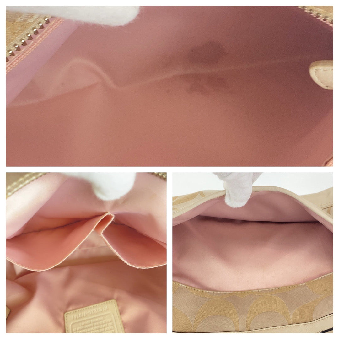 COACH Tote Bag canvas beige Signature