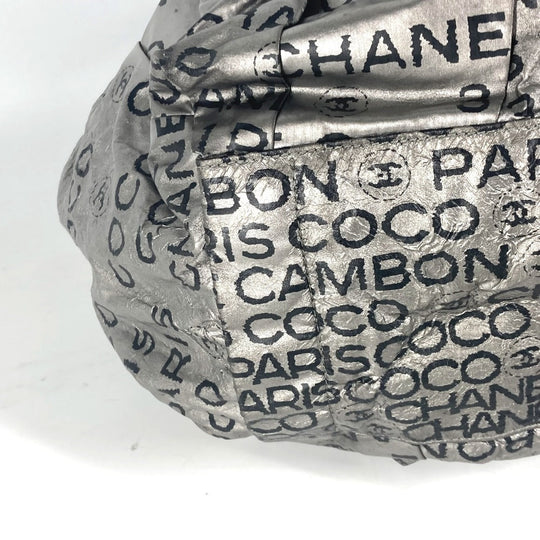 CHANEL Shoulder Bag Coated canvas Silver Unlimited logo Women Used Authentic