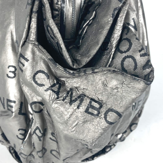CHANEL Shoulder Bag Coated canvas Silver Unlimited logo Women Used Authentic