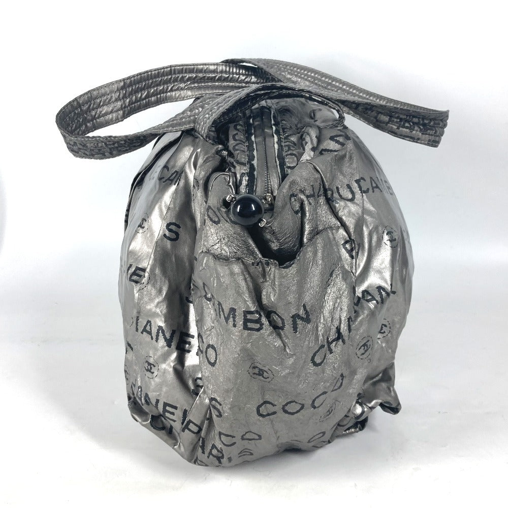 CHANEL Shoulder Bag Coated canvas Silver Unlimited logo Women Used Authentic