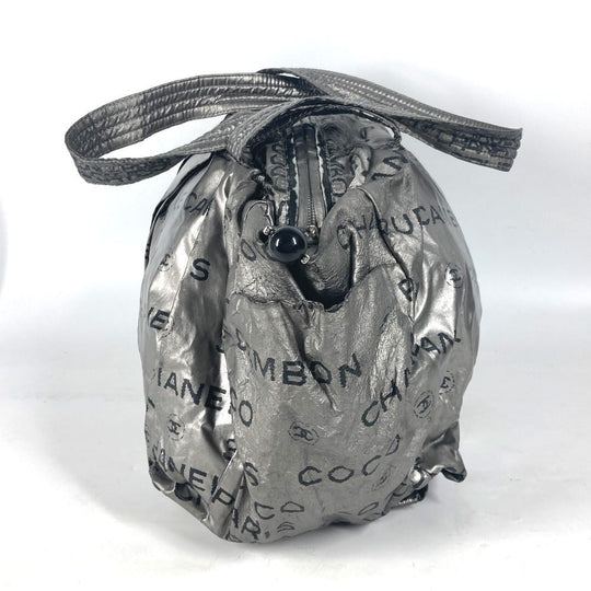 CHANEL Shoulder Bag Coated canvas Silver Unlimited logo Women Used Authentic