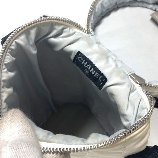 CHANEL Shoulder Bag Nylon canvas white Sports CC COCO Mark Bottle Holder Women Used Authentic