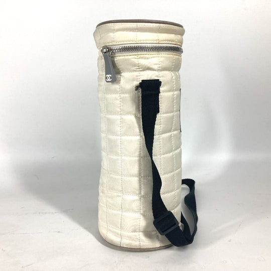 CHANEL Shoulder Bag Nylon canvas white Sports CC COCO Mark Bottle Holder Women Used Authentic