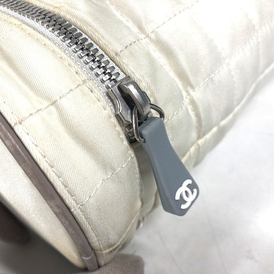 CHANEL Shoulder Bag Nylon canvas white Sports CC COCO Mark Bottle Holder Women Used Authentic