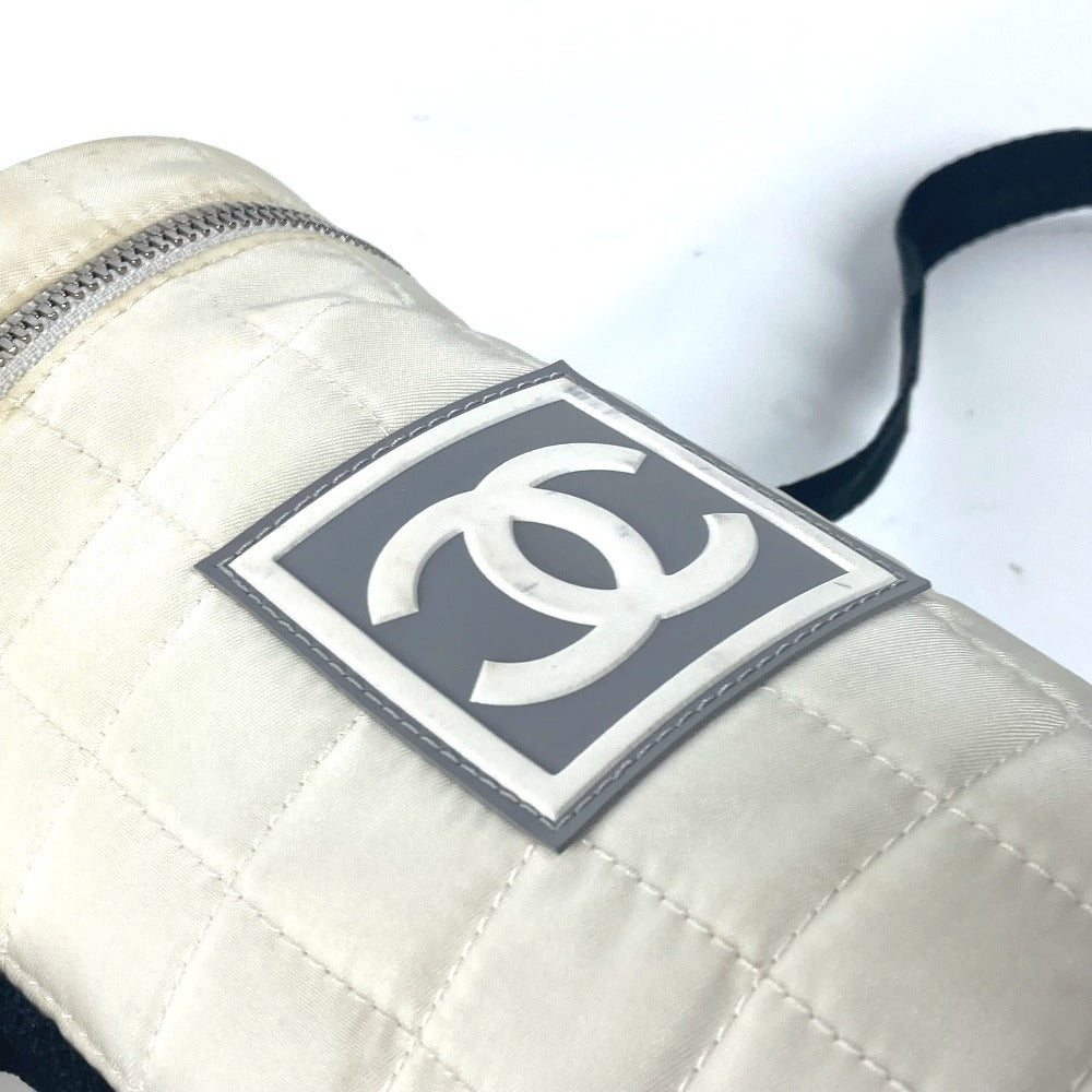 CHANEL Shoulder Bag Nylon canvas white Sports CC COCO Mark Bottle Holder Women Used Authentic