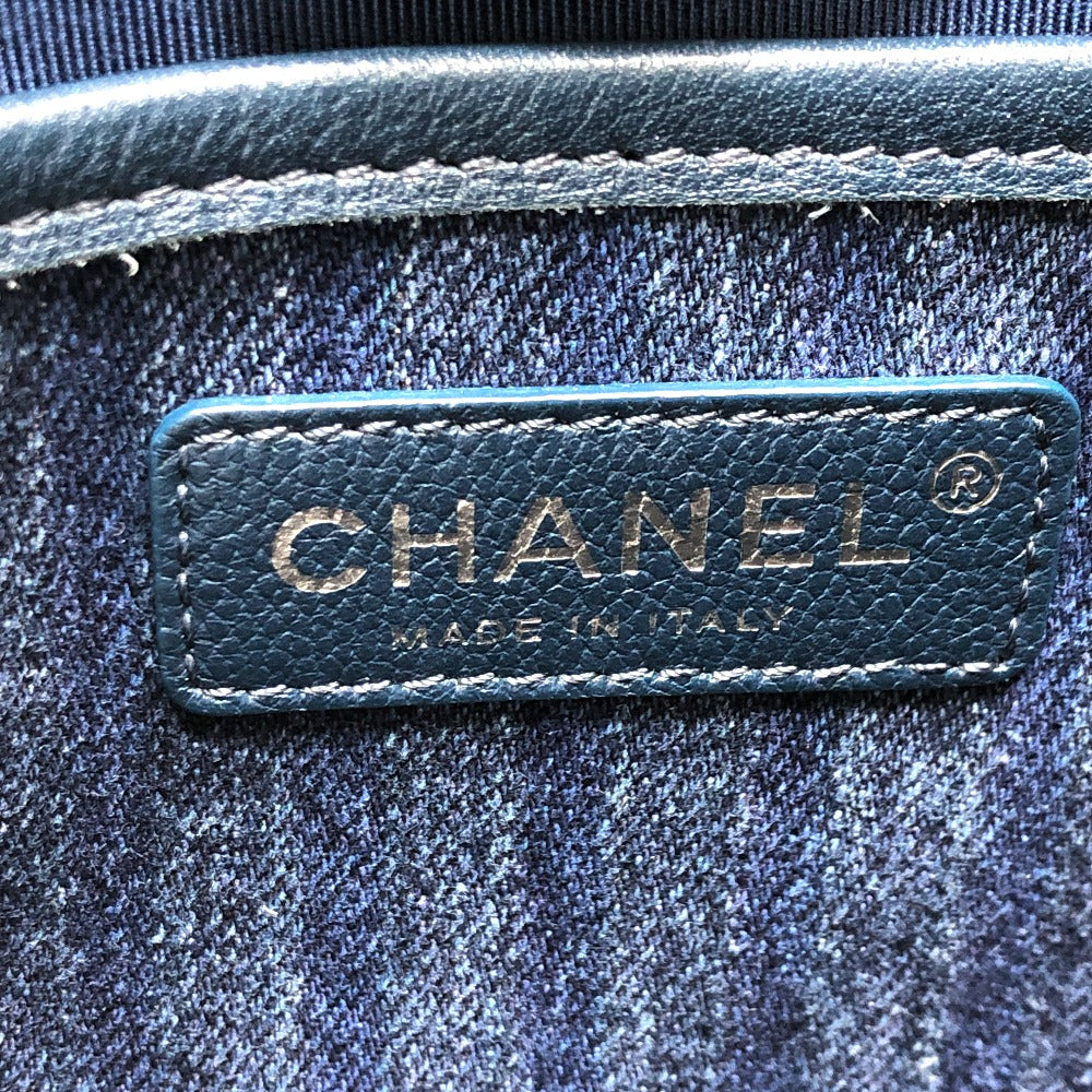 CHANEL Shoulder Bag A57641 denim blue Matrasse COCO Mark
