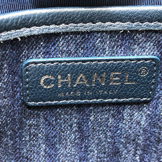 CHANEL Shoulder Bag A57641 denim blue Matrasse COCO Mark