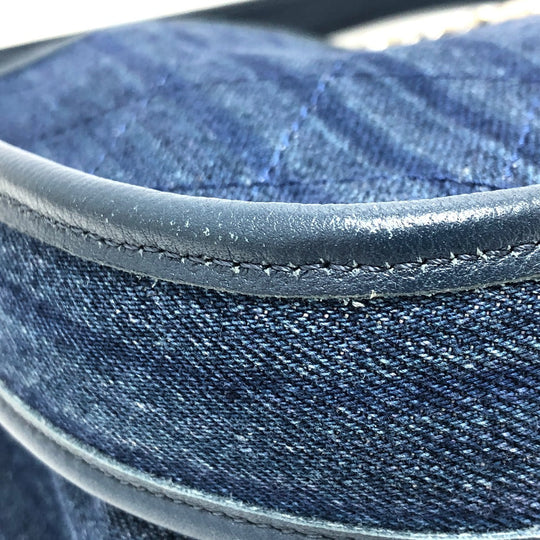 CHANEL Shoulder Bag A57641 denim blue Matrasse COCO Mark