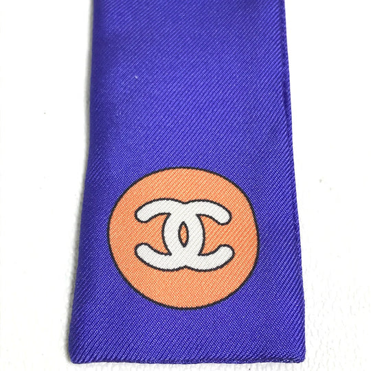 CHANEL scarf silk multicolor COCO Mark COCO Women Secondhand Authentic