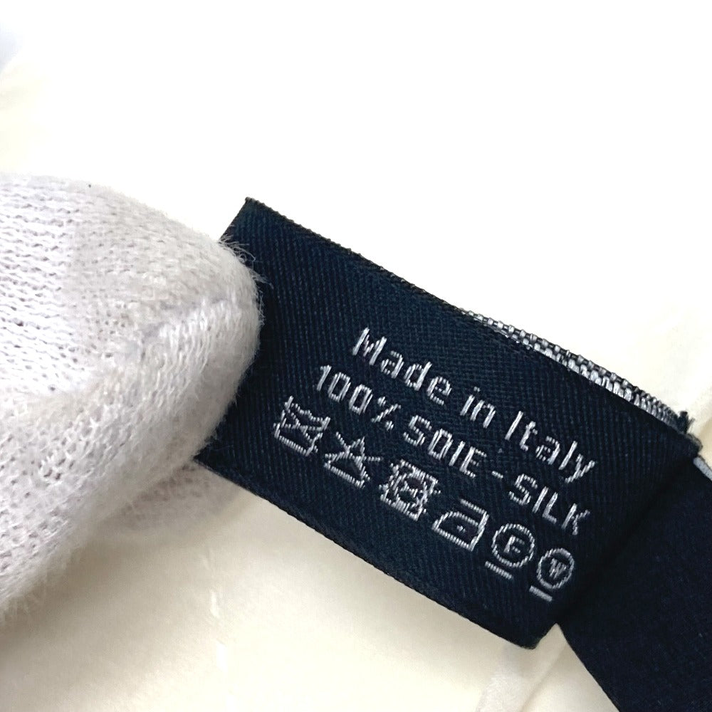 CHANEL scarf silk white COCO Mark Matrasse Women Used Authentic