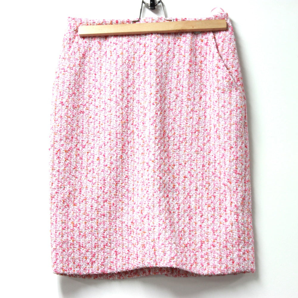 CHANEL skirt tweed pink Apparel knee length 16S Women 34 Used Authentic