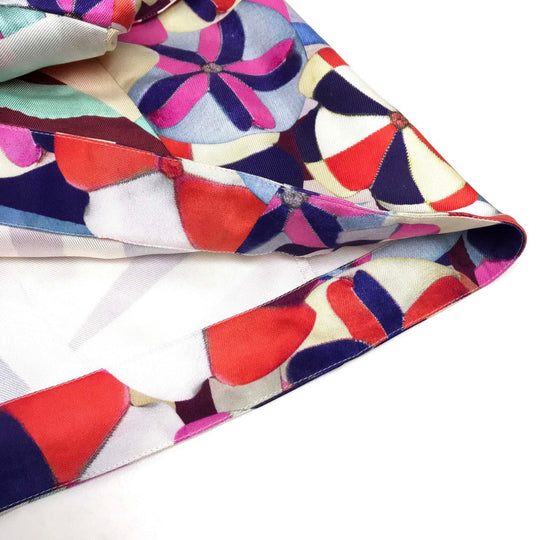 CHANEL one piece P53088 silk multicolor Flower flower 16C Women 36 Used Authentic