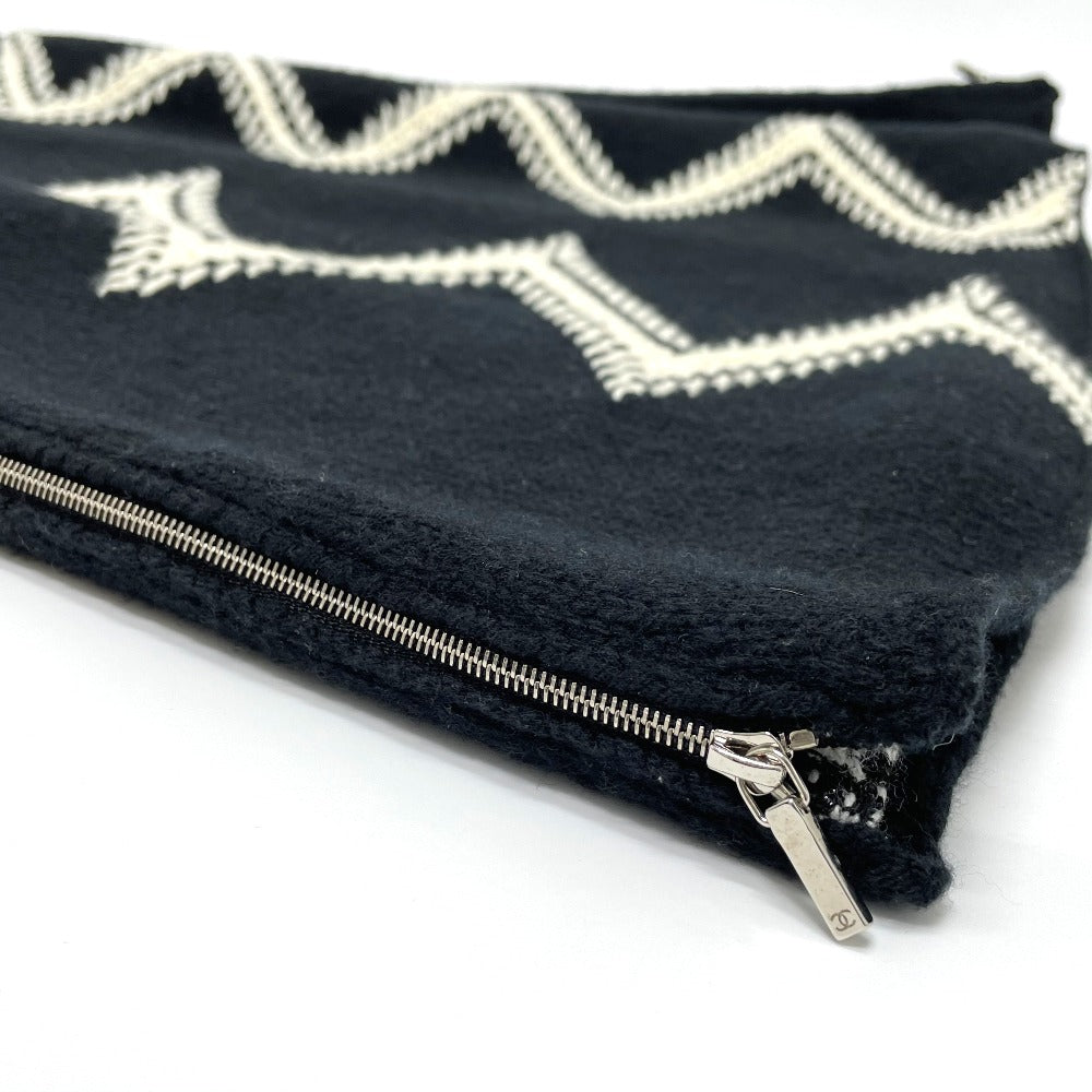 CHANEL skirt P55435K07229 Wool / cashmere black 16K Side double zip Women 34 Used Authentic