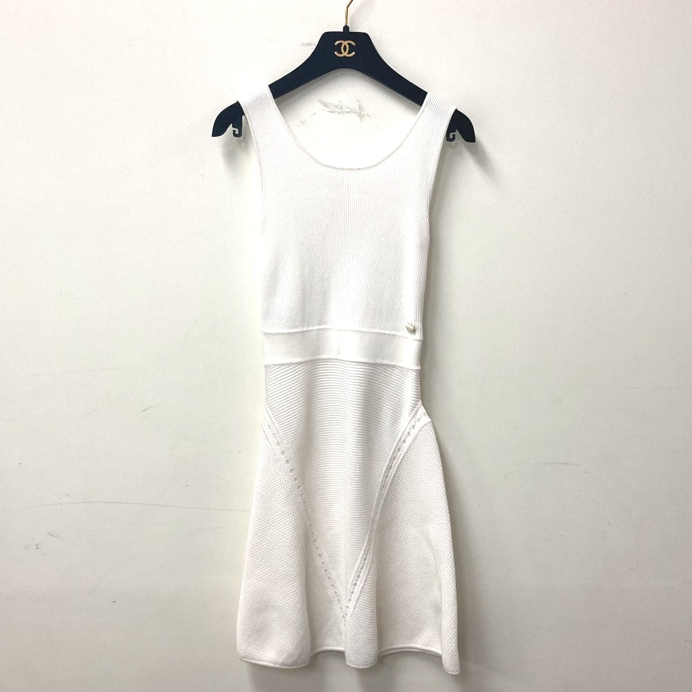CHANEL one piece cotton white 15P Women 34 Used Authentic