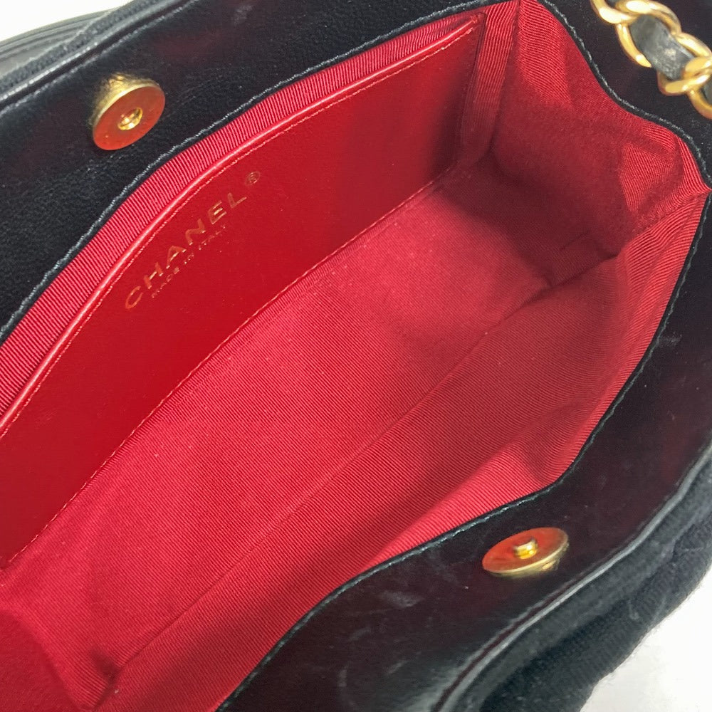CHANEL Shoulder Bag AS3710 Jersey black Matrasse Small Hobo
