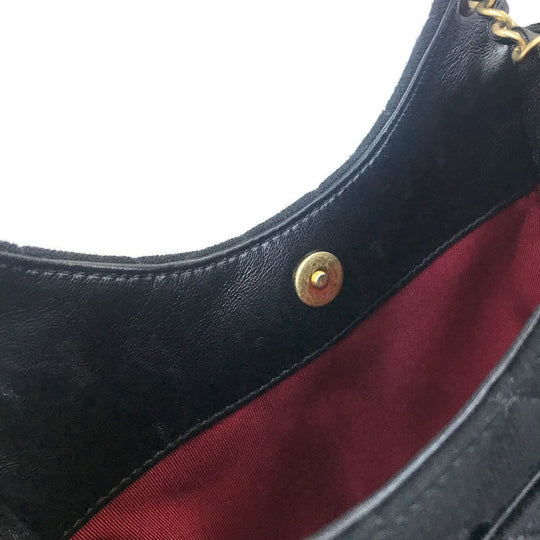 CHANEL Shoulder Bag AS3710 Jersey black Matrasse Small Hobo