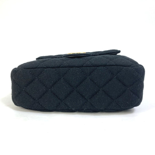 CHANEL Shoulder Bag AS3710 Jersey black Matrasse Small Hobo