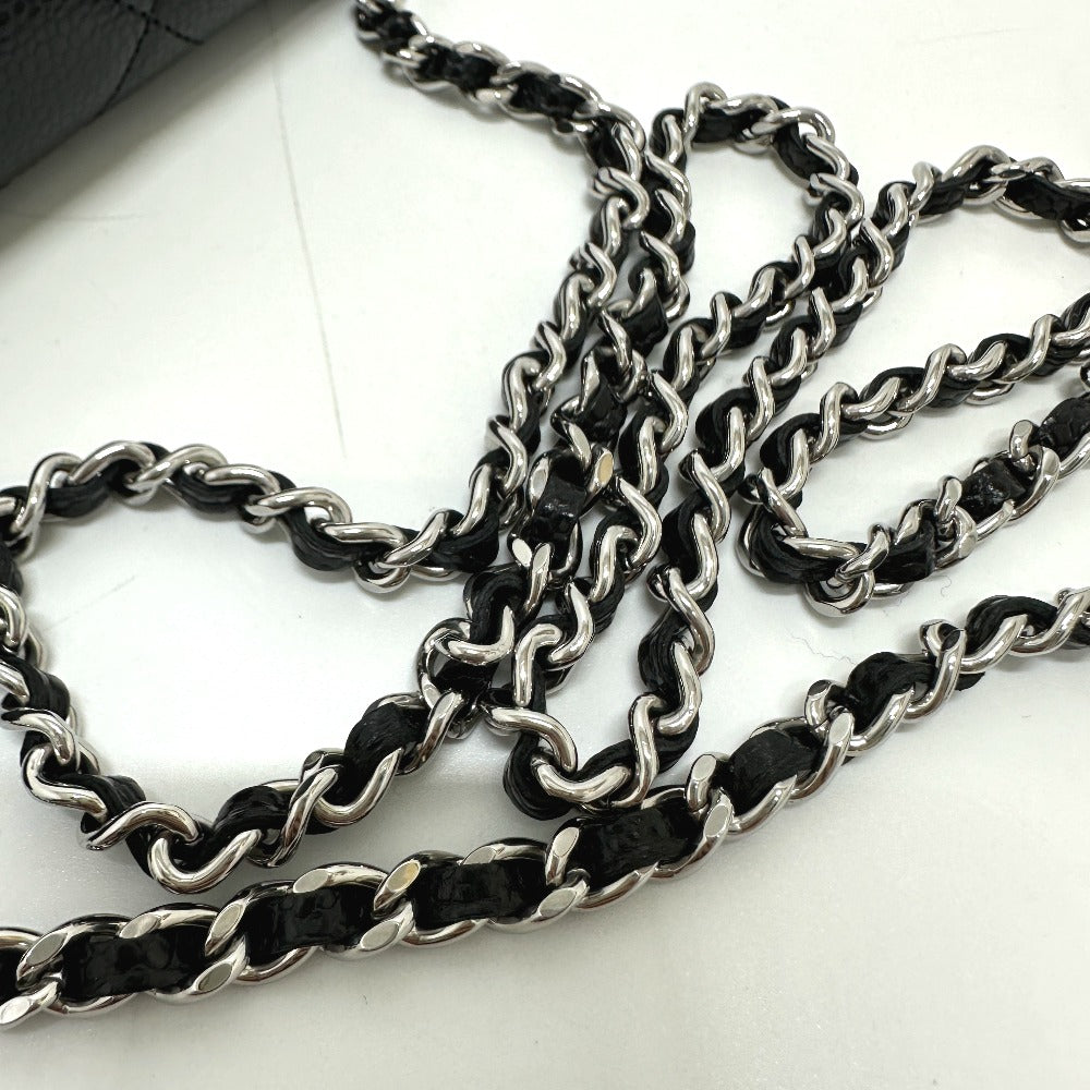 CHANEL Shoulder Bag AP0250 Caviar skin black CC Matelasse COCO Mark Classic Chain Wallet