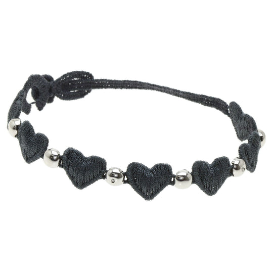 Damiani bracelet SV gray 3P Diamond Heart Women Used Authentic