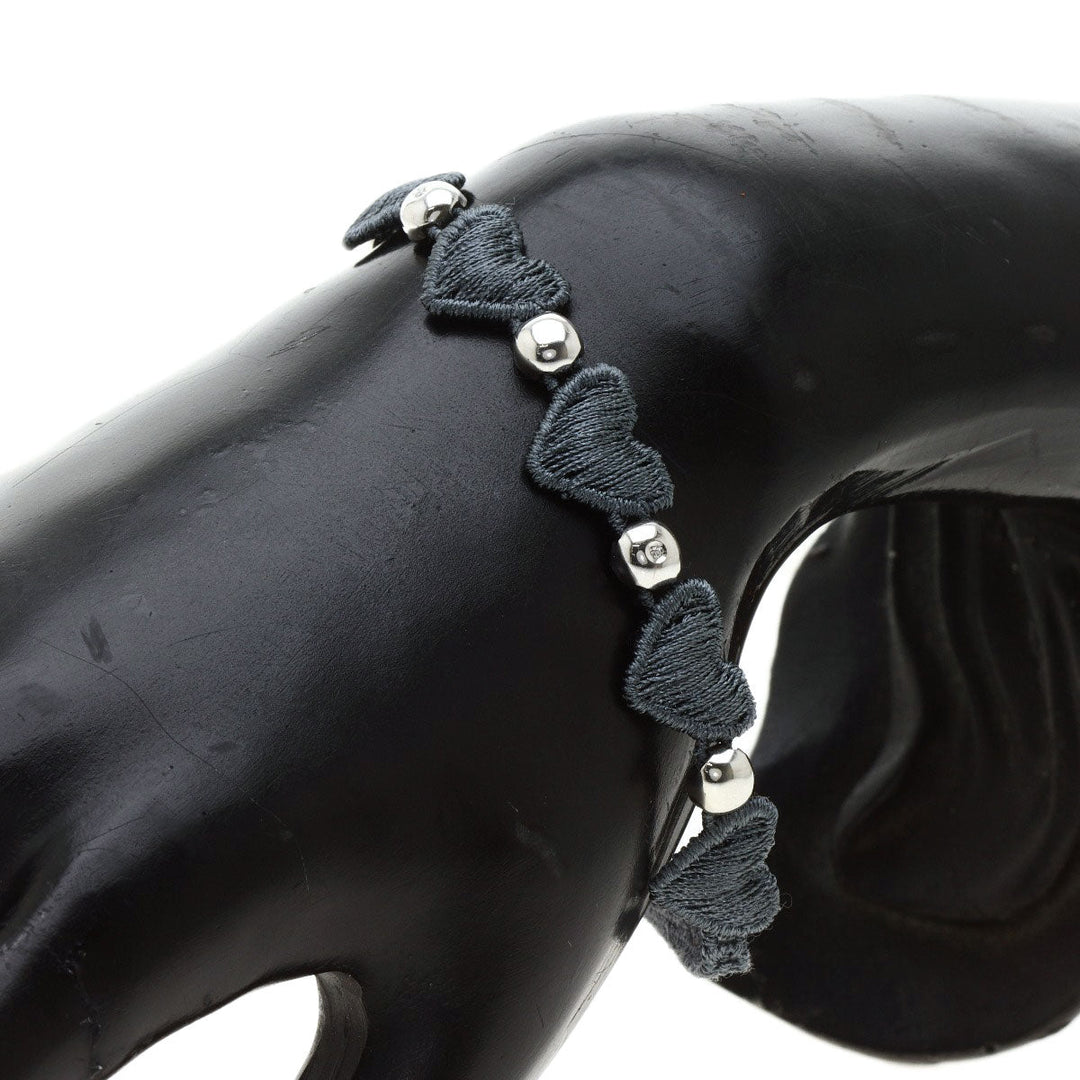 Damiani bracelet SV gray 3P Diamond Heart Women Used Authentic