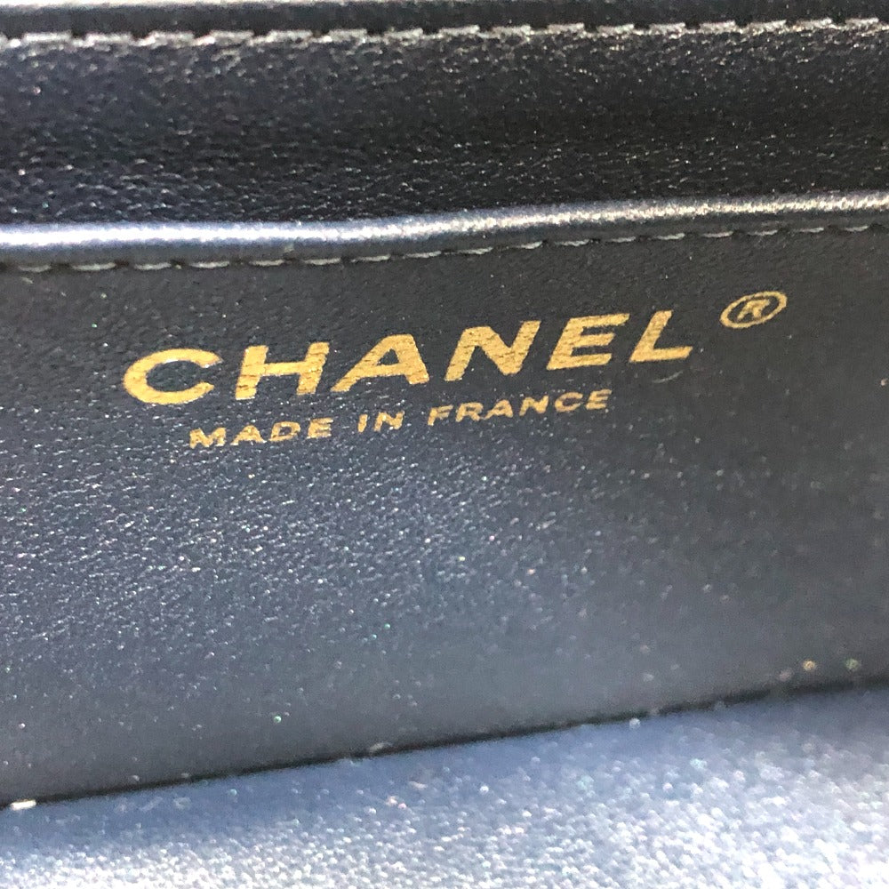 CHANEL Shoulder Bag denim blue Mini matrasse