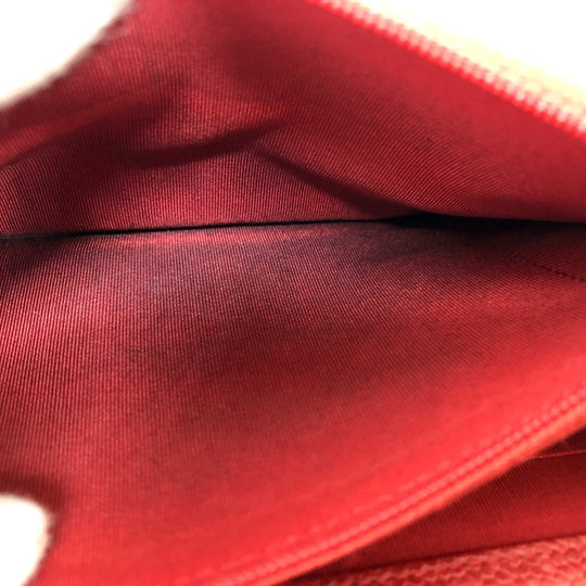 CHANEL Shoulder Bag AP0250 Caviar skin Red Long Wallet Purse CC COCO Mark Classic