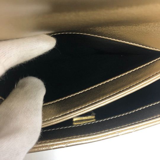 CHANEL Shoulder Bag AS3240 lambskin gold Matelasse COCO Mark Rhinestone