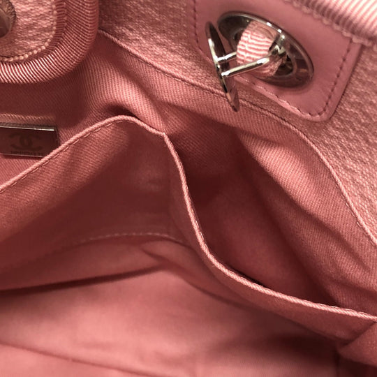 CHANEL Shoulder Bag AS3257 canvas pink Deauville Women Used Authentic