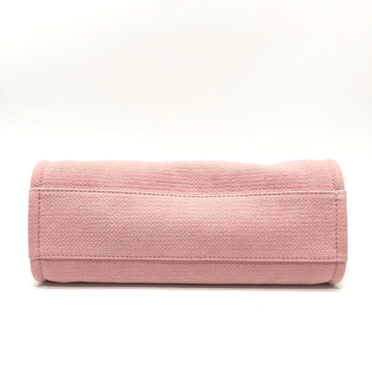 CHANEL Shoulder Bag AS3257 canvas pink Deauville Women Used Authentic
