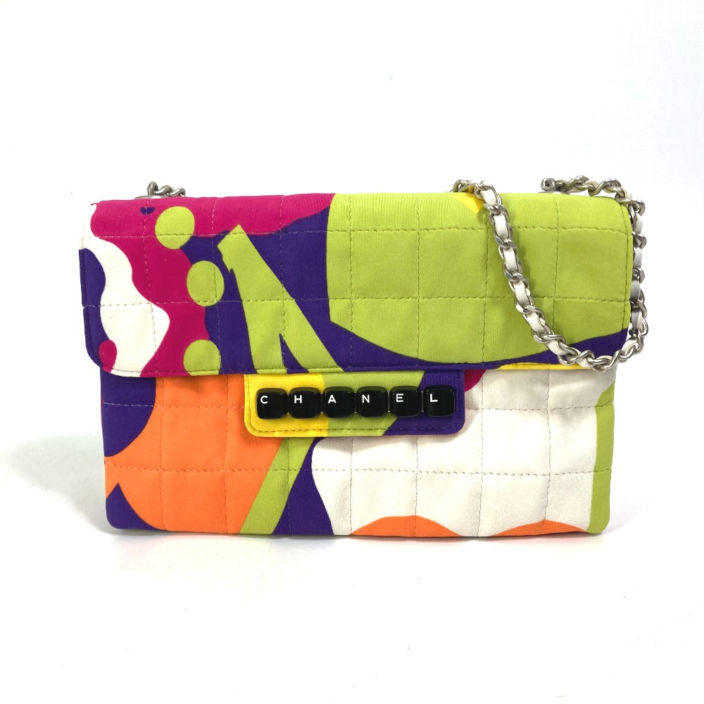 CHANEL Shoulder Bag Nylon multicolor Handbag mini bag chocolate bar piano