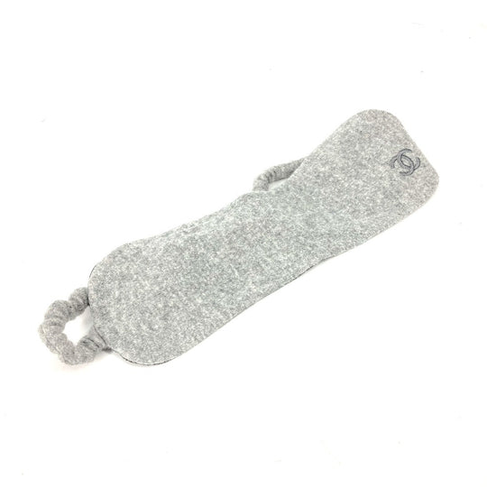 CHANEL Other miscellaneous goods silk gray Travel Supplies Sleep Supplies CC COCO Mark Eye Mask Women Used Authentic