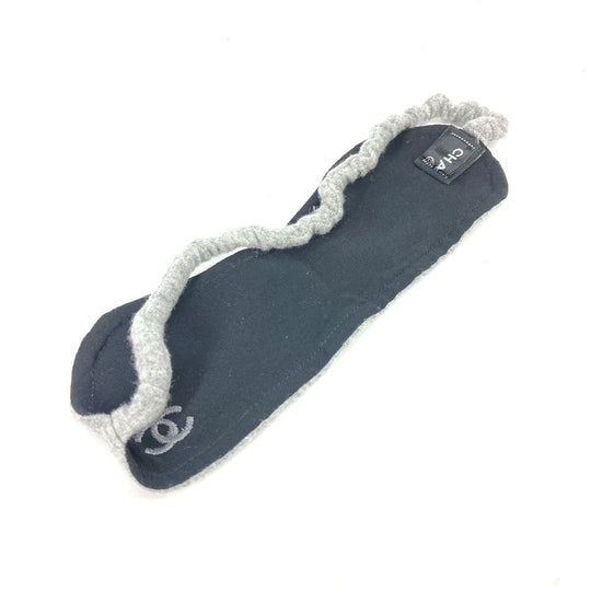 CHANEL Other miscellaneous goods silk gray Travel Supplies Sleep Supplies CC COCO Mark Eye Mask Women Used Authentic