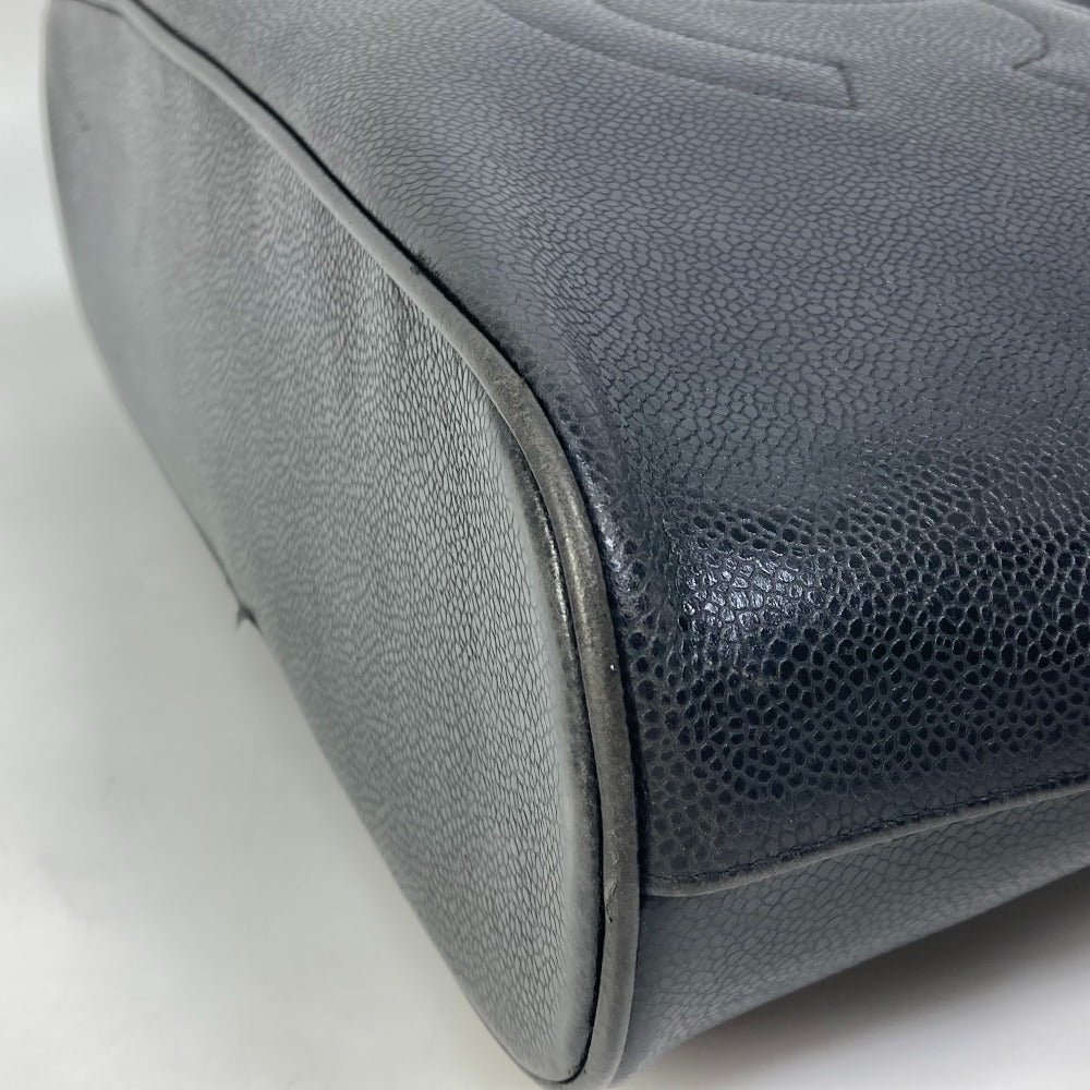 CHANEL Shoulder Bag Caviar skin black Shoulder CC COCO Mark Cocoball Women Used Authentic