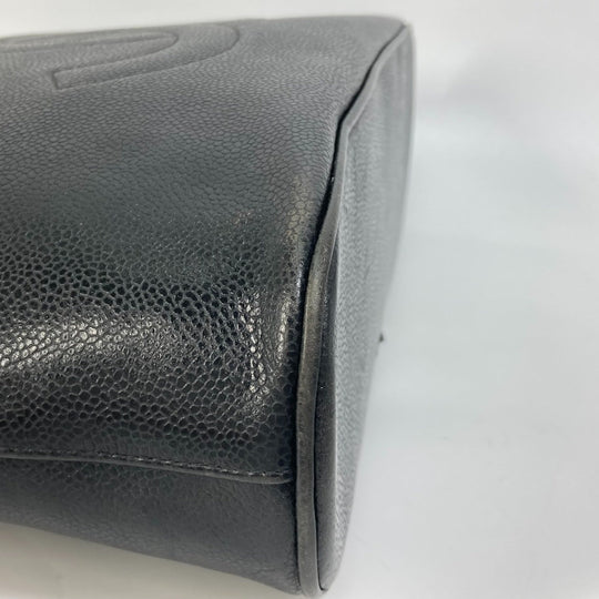 CHANEL Shoulder Bag Caviar skin black Shoulder CC COCO Mark Cocoball Women Used Authentic