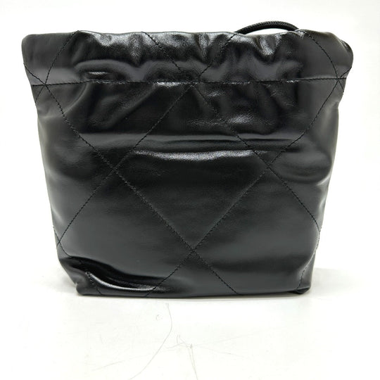 CHANEL Shoulder Bag AS3980 Calfskin black COCO Mark CHANEL22 mini Women Used Authentic