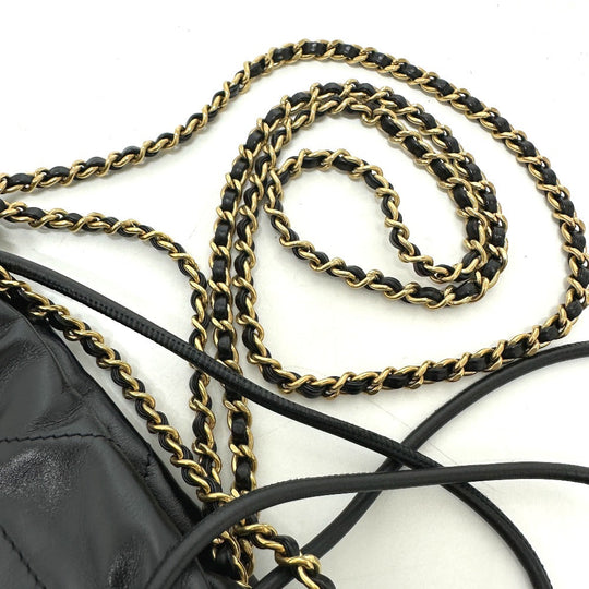 CHANEL Shoulder Bag AS3980 Calfskin black COCO Mark CHANEL22 mini Women Used Authentic