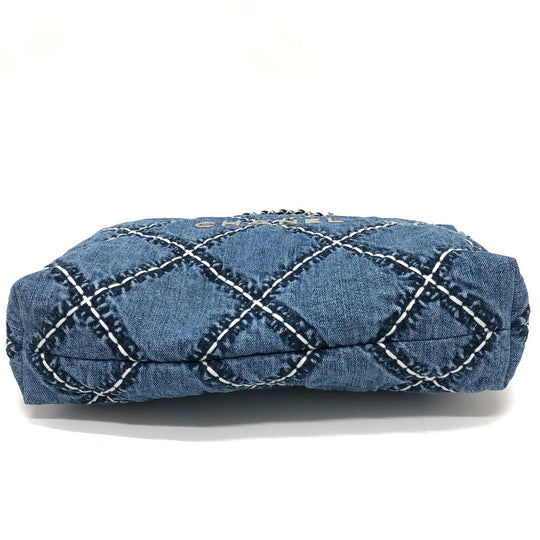 CHANEL Shoulder Bag AS3260 denim blue Chanel 22 Matelasse with medal charm Women Used Authentic