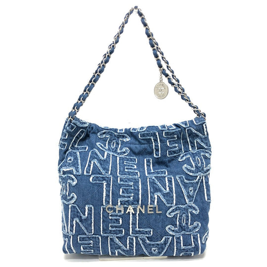 CHANEL Shoulder Bag AS3260 denim blue 24A CHANEL22 Women Used Authentic