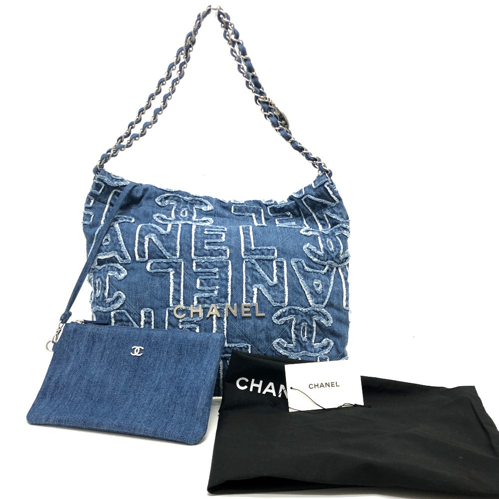 CHANEL Shoulder Bag AS3260 denim blue 24A CHANEL22 Women Used Authentic