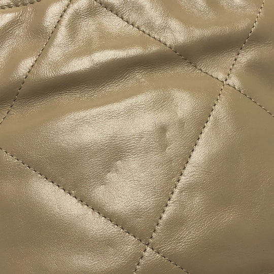 CHANEL Shoulder Bag AS3980 leather beige COCO Mark CHANEL22 Mini 2WAY Women Used Authentic