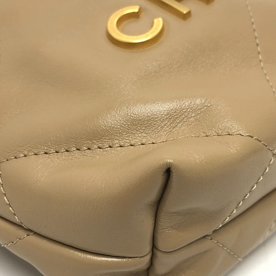 CHANEL Shoulder Bag AS3980 leather beige COCO Mark CHANEL22 Mini 2WAY Women Used Authentic