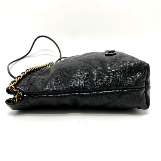 CHANEL Shoulder Bag AS3980 Caviar skin black Matrasse Chanel 22 So Black