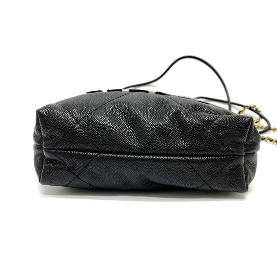 CHANEL Shoulder Bag AS3980 Caviar skin black Matrasse Chanel 22 So Black