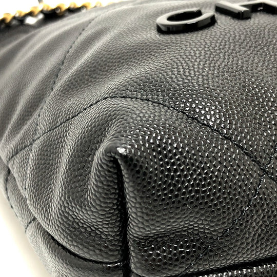CHANEL Shoulder Bag AS3980 Caviar skin black Matrasse Chanel 22 So Black