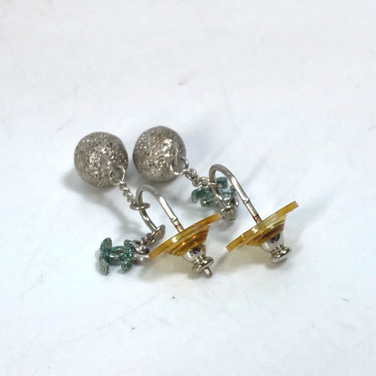 CHANEL Pierce metal Silver Accessories Acorn Women Used Authentic