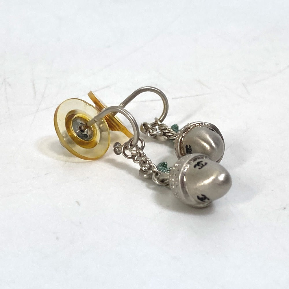 CHANEL Pierce metal Silver Accessories Acorn Women Used Authentic